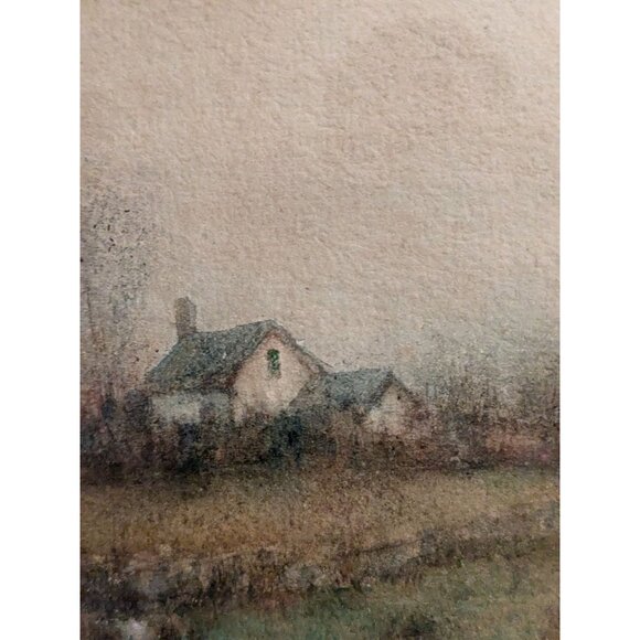 Antique J.G. Tyler Pastel Babbling Brook Artwork With Ornate Wood Frame - Picture 4 of 12